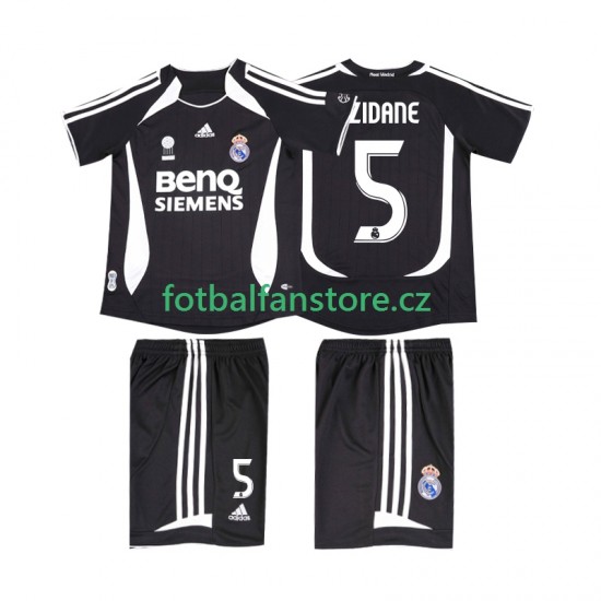 Dětský Retro Venkovní Dres Real Madrid ZIDANE 5 2006 2007 Krátký rukáv