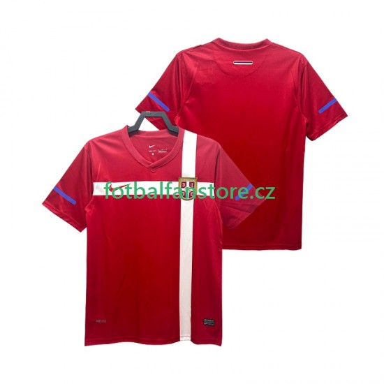 Muži Retro Domácí Dres Srbsko 2010 Krátký rukáv Muži Retro Domácí Dres Srbsko 2010 Krátký rukáv