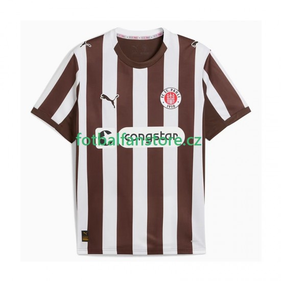 Muži Domácí Dres St. Pauli 2025-2026 Krátký rukáv Muži Domácí Dres St. Pauli 2025-2026 Krátký rukáv