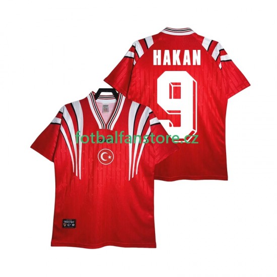 Muži Retro Domácí Dres Turecko HAKAN 9 1996 Krátký rukáv Muži Retro Domácí Dres Turecko HAKAN 9 1996 Krátký rukáv
