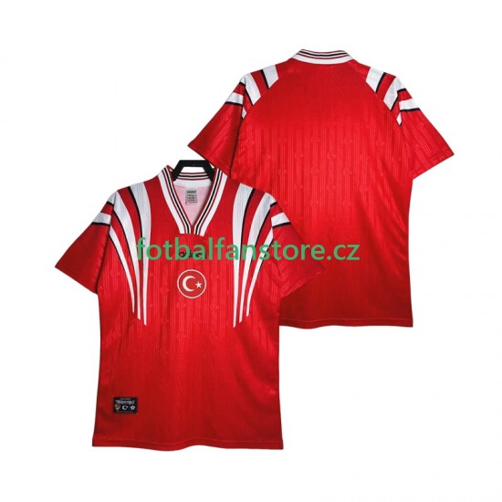 Muži Retro Domácí Dres Turecko 1996 Krátký rukáv Muži Retro Domácí Dres Turecko 1996 Krátký rukáv