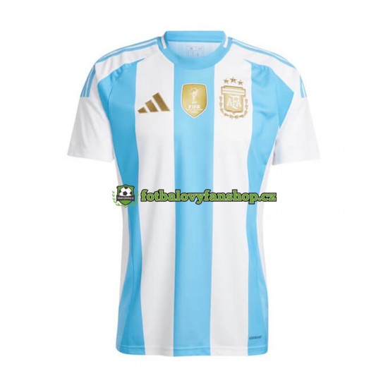 Muži Domácí Dres Argentina Copa America 2024 Modrý Bílý Krátký rukáv