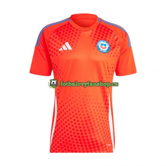 Muži Domácí Dres Chile Copa America 2024 Červené Krátký rukáv Muži Domácí Dres Chile Copa America 2024 Červené Krátký rukáv