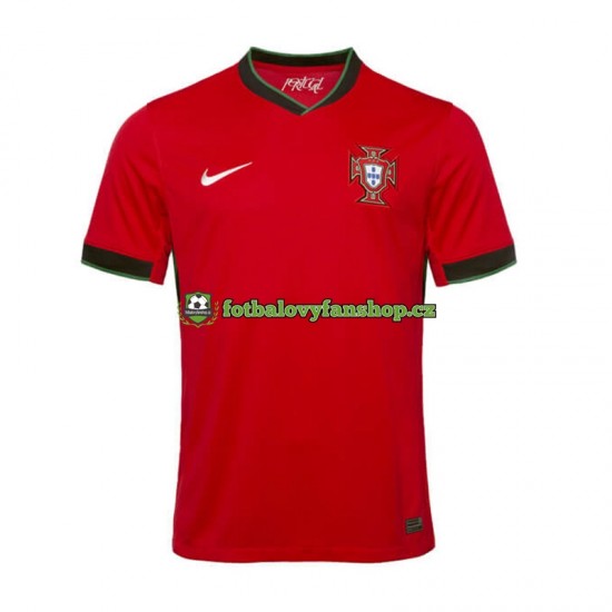 Muži Domácí Dres Portugalsko Euro 2024 Červené Krátký rukáv