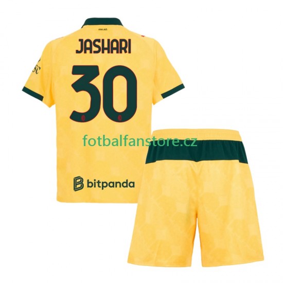 Dětský Alternativní Dres AC Milán Ardon Jashari 30 2025-2026 Krátký rukáv Dětský Alternativní Dres AC Milán Ardon Jashari 30 2025-2026 Krátký rukáv