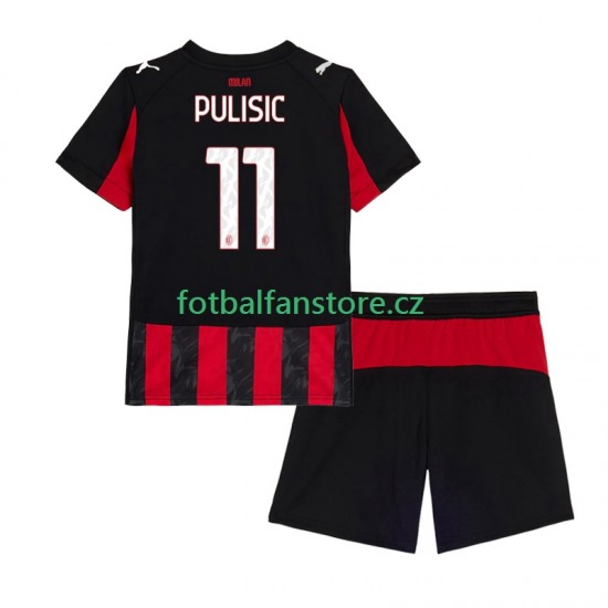 Dětský Domácí Dres AC Milán Christian Pulisic 11 2025-2026 Krátký rukáv