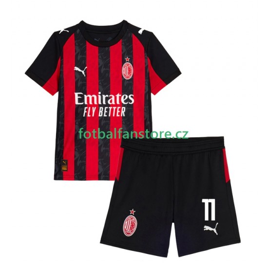 Dětský Domácí Dres AC Milán Christian Pulisic 11 2025-2026 Krátký rukáv