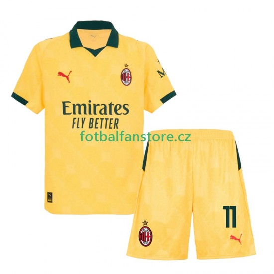 Dětský Alternativní Dres AC Milán Christian Pulisic 11 2025-2026 Krátký rukáv