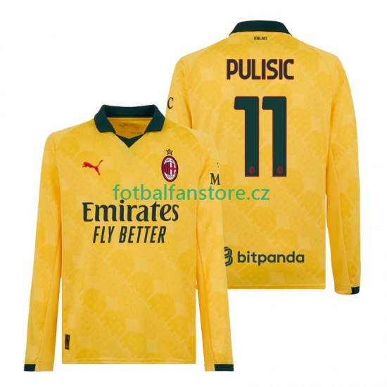 Muži Alternativní Dres AC Milán Christian Pulisic 11 2025-2026 Dlouhými Rukávy