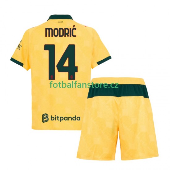 Dětský Alternativní Dres AC Milán Luca Modric 14 2025-2026 Krátký rukáv