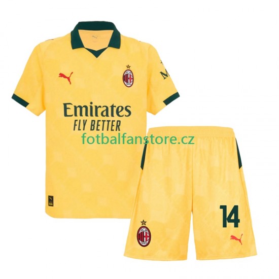 Dětský Alternativní Dres AC Milán Luca Modric 14 2025-2026 Krátký rukáv