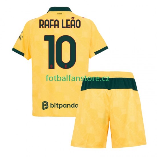 Dětský Alternativní Dres AC Milán Rafael Leao 10 2025-2026 Krátký rukáv
