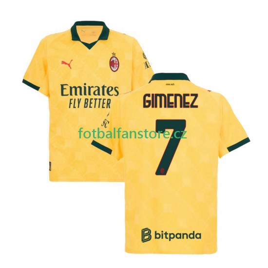 Muži Alternativní Dres AC Milán Santiago Gimenez 7 2025-2026 Krátký rukáv