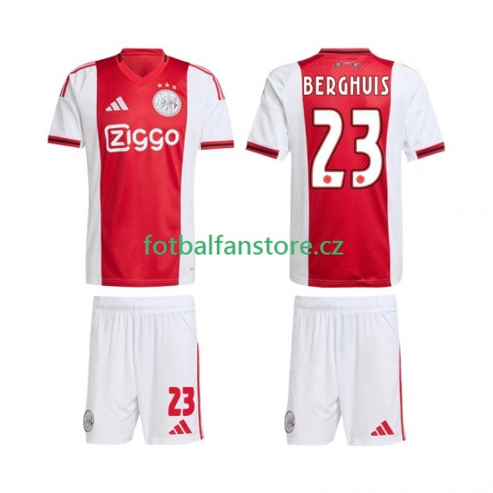 Dětský Domácí Dres AFC Ajax Steven Berghuis 23 2025-2026 Krátký rukáv Dětský Domácí Dres AFC Ajax Steven Berghuis 23 2025-2026 Krátký rukáv