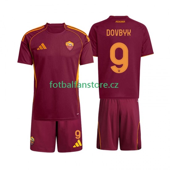 Dětský Domácí Dres AS Řím Artem Dovbyk 9 2025-2026 Krátký rukáv