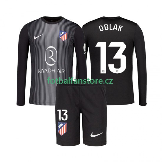 Dětský Brankářský Venkovní Dres Atlético Madrid Jan Oblak 13 2025-2026 Dlouhými Rukávy