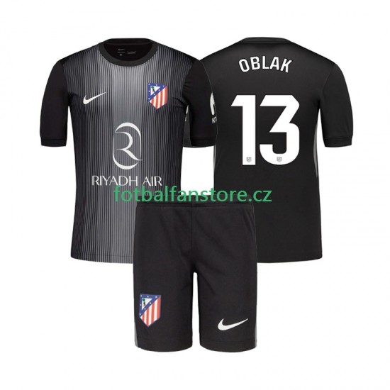 Dětský Brankářský Venkovní Dres Atlético Madrid Jan Oblak 13 2025-2026 Krátký rukáv