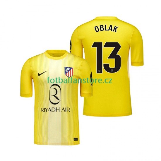 Muži Brankářský Domácí Dres Atlético Madrid Jan Oblak 13 2025-2026 Krátký rukáv