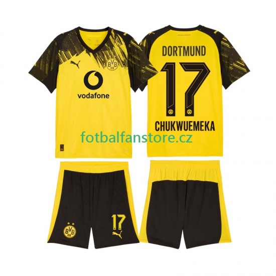 Dětský Domácí Dres Borussia Dortmund Carney Chukwuemeka 17 2025-2026 Krátký rukáv