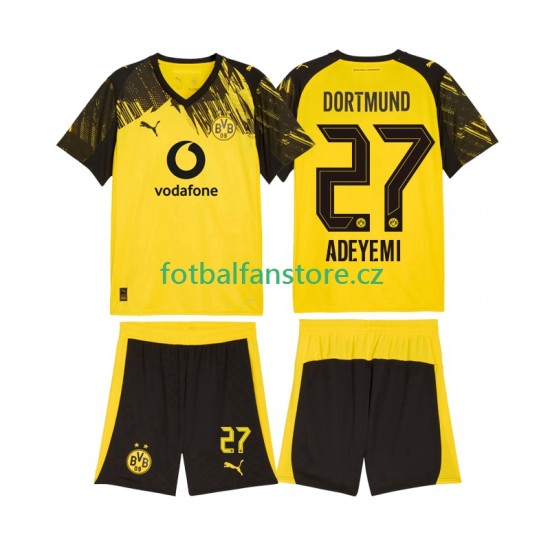 Dětský Domácí Dres Borussia Dortmund Karim Adeyemi 27 2025-2026 Krátký rukáv Dětský Domácí Dres Borussia Dortmund Karim Adeyemi 27 2025-2026 Krátký rukáv