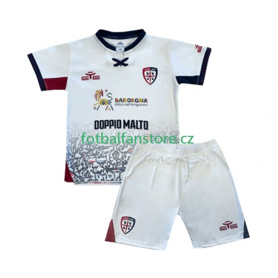 Dětský Venkovní Dres Cagliari 2025-2026 Krátký rukáv Dětský Venkovní Dres Cagliari 2025-2026 Krátký rukáv