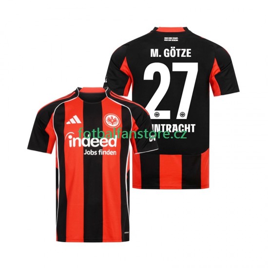 Muži Domácí Dres Eintracht Frankfurt Mario Gotze 27 2025-2026 Krátký rukáv Muži Domácí Dres Eintracht Frankfurt Mario Gotze 27 2025-2026 Krátký rukáv