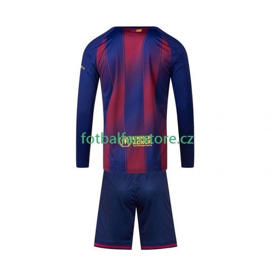 Dětský Domácí Dres FC Barcelona 2025-2026 Dlouhými Rukávy