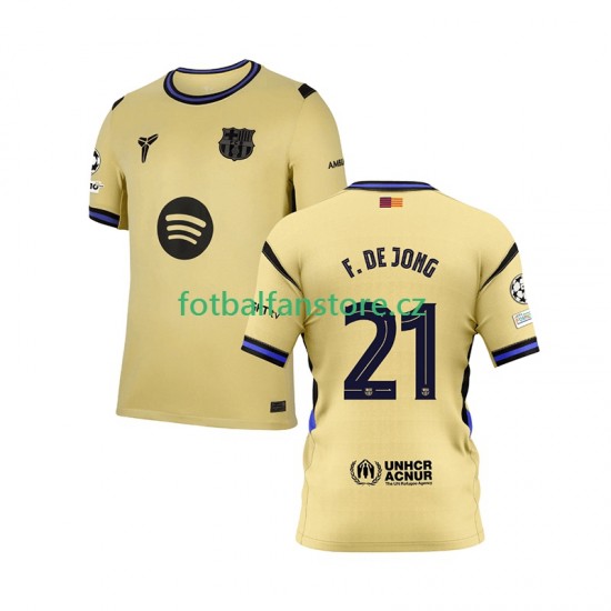 Muži Venkovní Dres FC Barcelona Frenkie de Jong 21 Champions League 2025-2026 Krátký rukáv