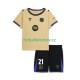 Dětský Venkovní Dres FC Barcelona Frenkie de Jong 21 UCL 2025-2026 Krátký rukáv