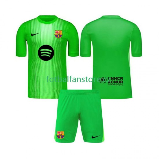 Dětský Brankářský Domácí Dres FC Barcelona 2025-2026 Krátký rukáv