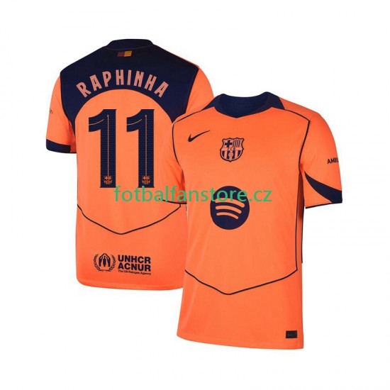 Muži Alternativní Dres FC Barcelona Raphinha 11 Champions League 2025-2026 Krátký rukáv