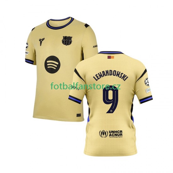 Muži Venkovní Dres FC Barcelona Robert Lewandowski 9 Champions League 2025-2026 Krátký rukáv