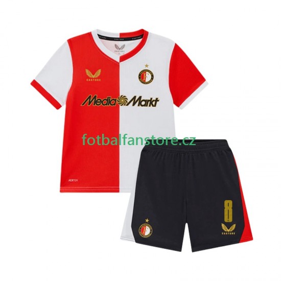 Dětský Domácí Dres Feyenoord Rotterdam Quinten Timber 8 2025-2026 Krátký rukáv
