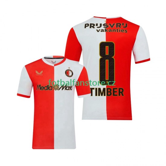 Muži Domácí Dres Feyenoord Rotterdam Quinten Timber 8 2025-2026 Krátký rukáv