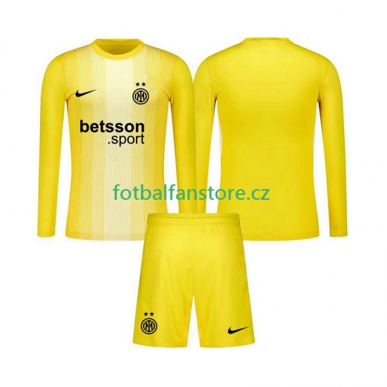 Dětský Brankářský Venkovní Dres Inter Milán 2025-2026 Dlouhými Rukávy