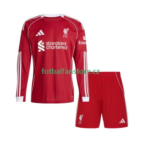 Dětský Domácí Dres Liverpool 2025-2026 Dlouhými Rukávy