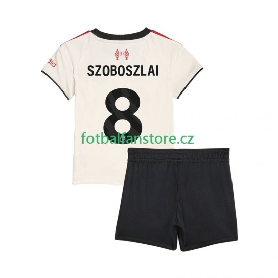 Dětský Venkovní Dres Liverpool Dominik Szoboszlai 8 2025-2026 Krátký rukáv