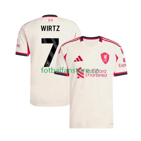 Muži Venkovní Dres Liverpool Florian Wirtz 7 2025-2026 Krátký rukáv Muži Venkovní Dres Liverpool Florian Wirtz 7 2025-2026 Krátký rukáv
