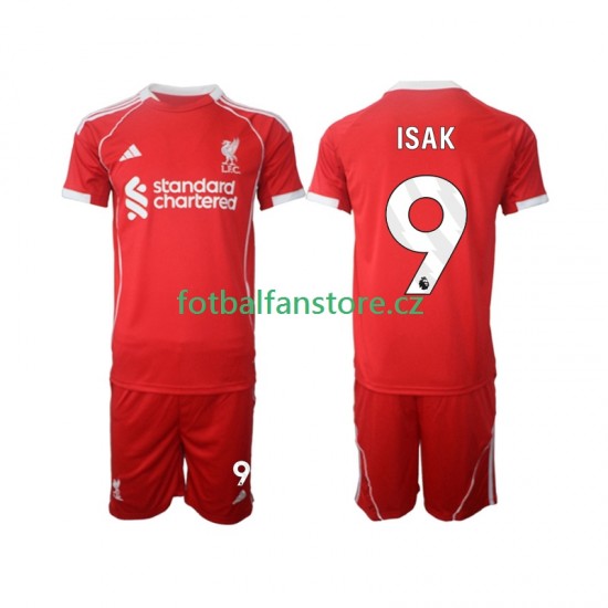 Dětský Domácí Dres Liverpool ISAK 9 2025-2026 Krátký rukáv Dětský Domácí Dres Liverpool ISAK 9 2025-2026 Krátký rukáv