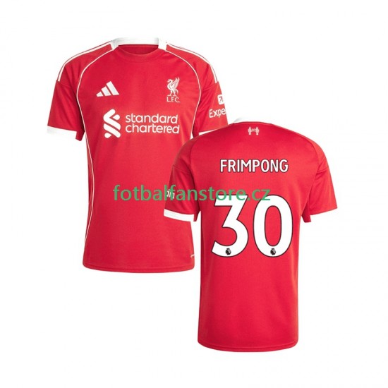 Muži Domácí Dres Liverpool Jeremie Frimpong 30 2025-2026 Krátký rukáv Muži Domácí Dres Liverpool Jeremie Frimpong 30 2025-2026 Krátký rukáv