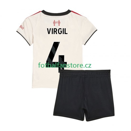 Dětský Venkovní Dres Liverpool Virgil van Dijk 4 2025-2026 Krátký rukáv Dětský Venkovní Dres Liverpool Virgil van Dijk 4 2025-2026 Krátký rukáv