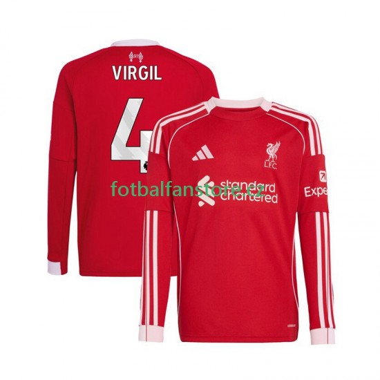 Muži Domácí Dres Liverpool Virgil van Dijk 4 2025-2026 Dlouhými Rukávy