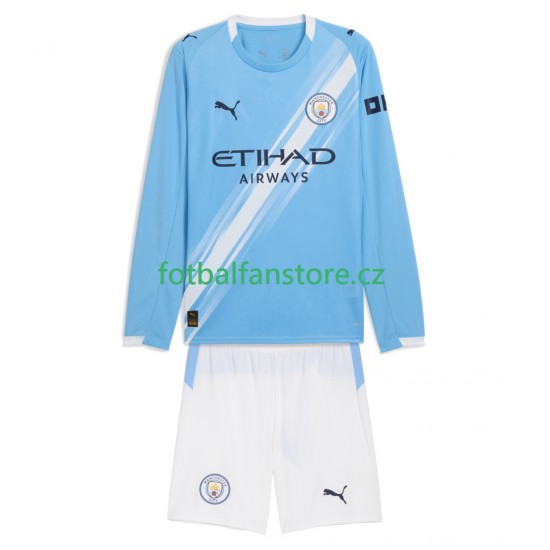 Dětský Domácí Dres Manchester City 2025-2026 Dlouhými Rukávy