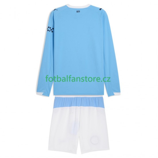 Dětský Domácí Dres Manchester City 2025-2026 Dlouhými Rukávy