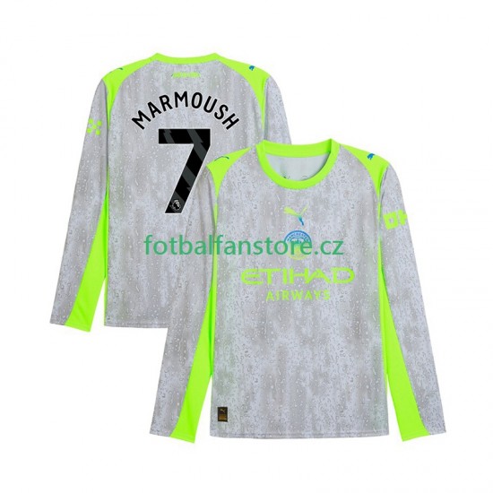 Muži Alternativní Dres Manchester City Omar Marmoush 7 2025-2026 Dlouhými Rukávy