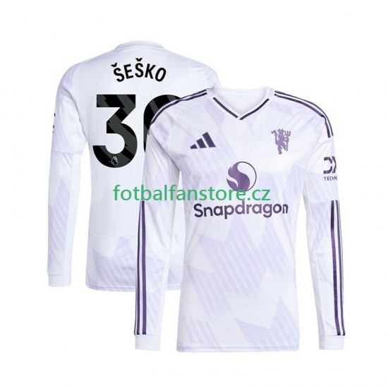 Muži Venkovní Dres Manchester United Benjamin Sesko 30 2025-2026 Dlouhými Rukávy