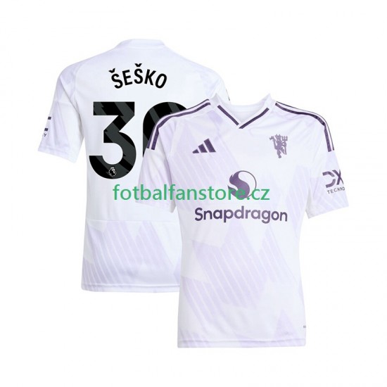 Muži Venkovní Dres Manchester United Benjamin Sesko 30 2025-2026 Krátký rukáv Muži Venkovní Dres Manchester United Benjamin Sesko 30 2025-2026 Krátký rukáv