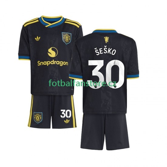 Dětský Alternativní Dres Manchester United Benjamin Sesko 30 2025-2026 Krátký rukáv