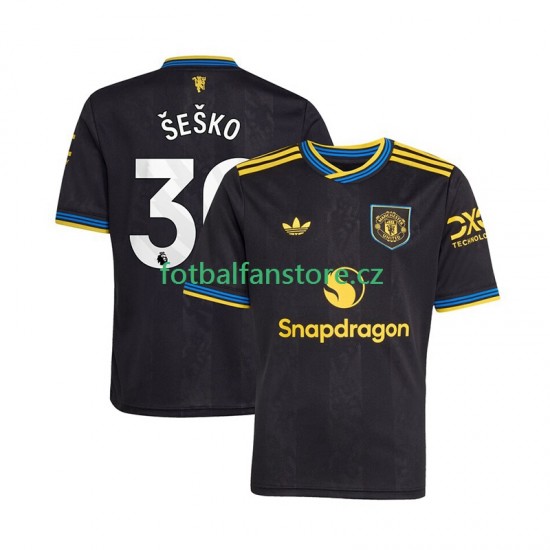 Muži Alternativní Dres Manchester United Benjamin Sesko 30 2025-2026 Krátký rukáv
