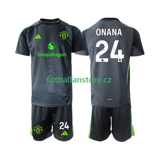 Dětský Brankářský Venkovní Dres Manchester United Andre Onana 24 2025-2026 Krátký rukáv